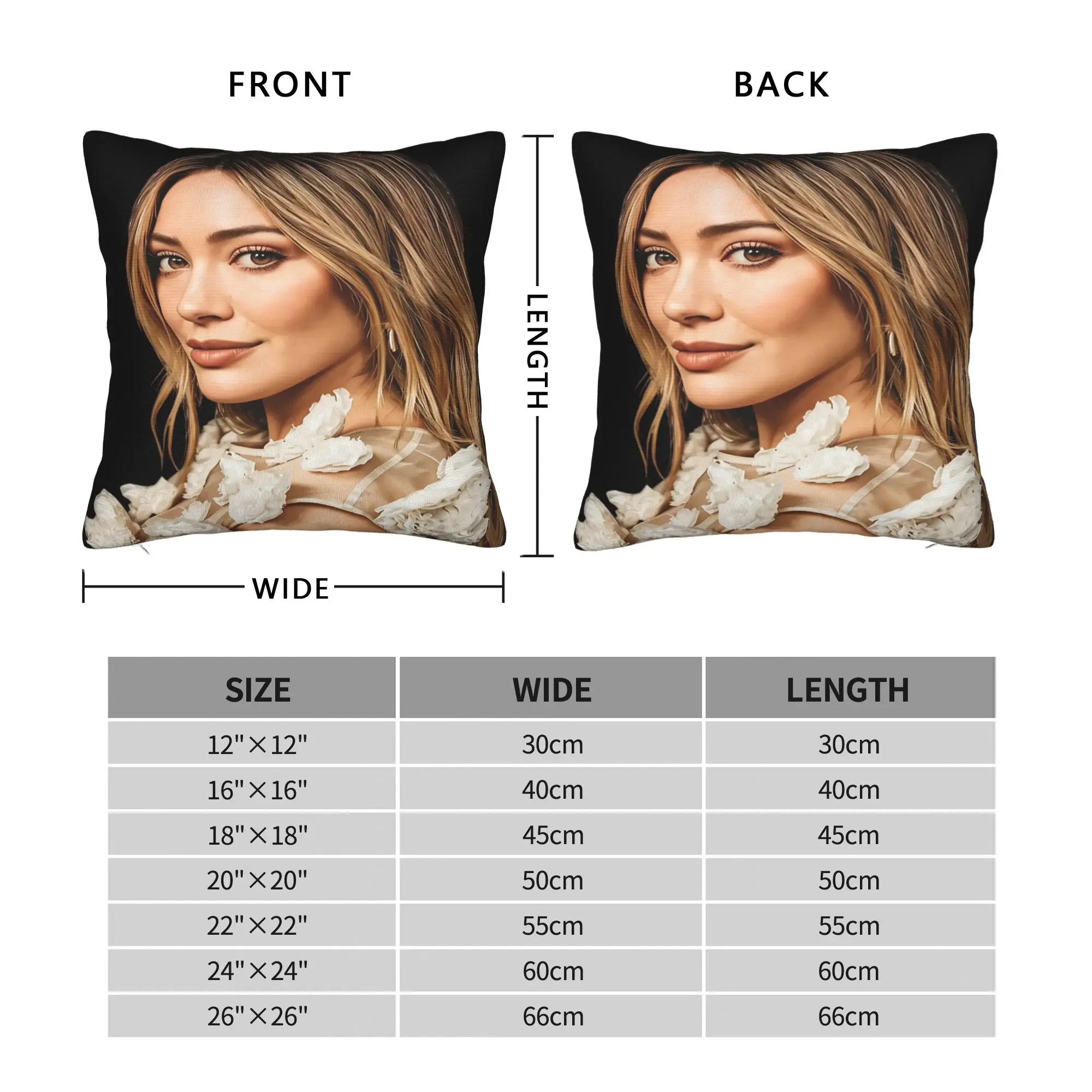 Pillow Case Hilary Duff Lucky Me Tour Soft  Pillow Cover For Sofa Bedroom Home Decor Morden Pillowcases