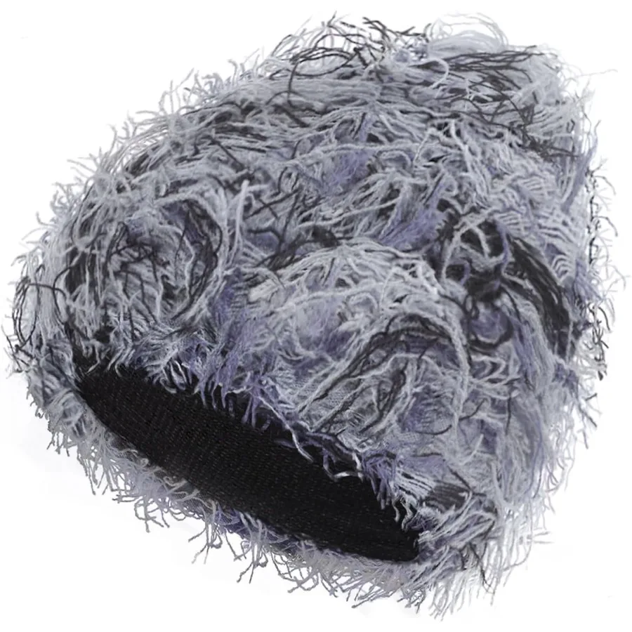 

Потертая шапка Fuzzy Shiesty Yeat, теплая, один размер для мужчин и женщин, зимняя модная вязаная шапка