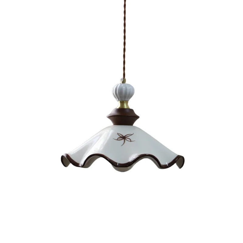 

Retro hand-painted, ceramic chandelier, French cream style restaurant, bedside entrance homestay, tea room chandelier