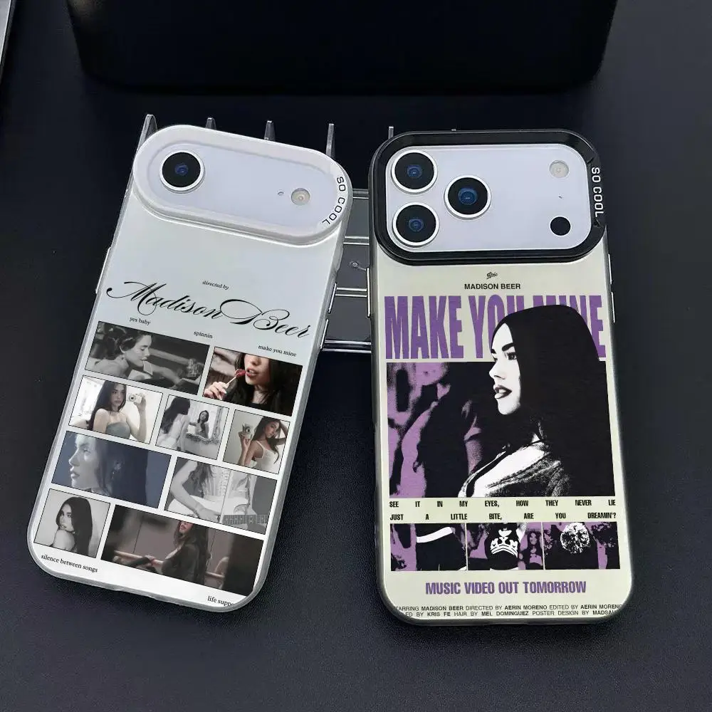 M-Madison BeerS Cantante Cassa Del Telefono Per iPhone 17 16 15 14 13 12 11 Pro Max Air Matte Laser Aurora Antiurto Funda