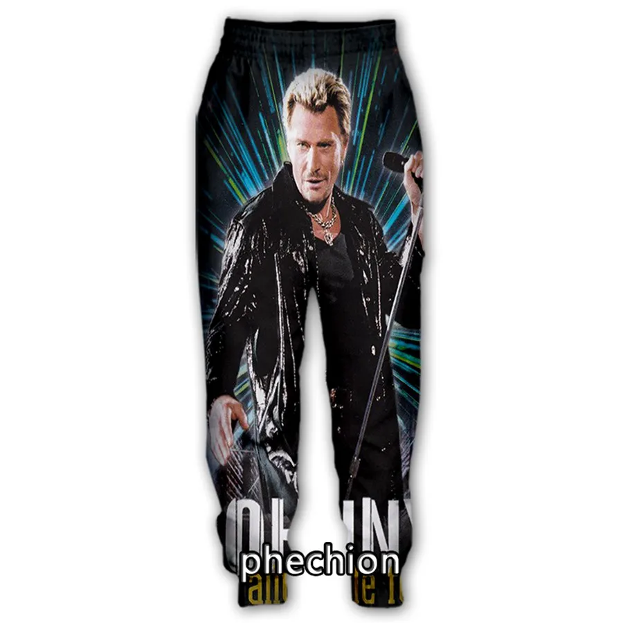 phechion New Men/Women Johnny Hallyday 3D Printed Casual Streetwear Men Loose Sporting Long Trousers K191