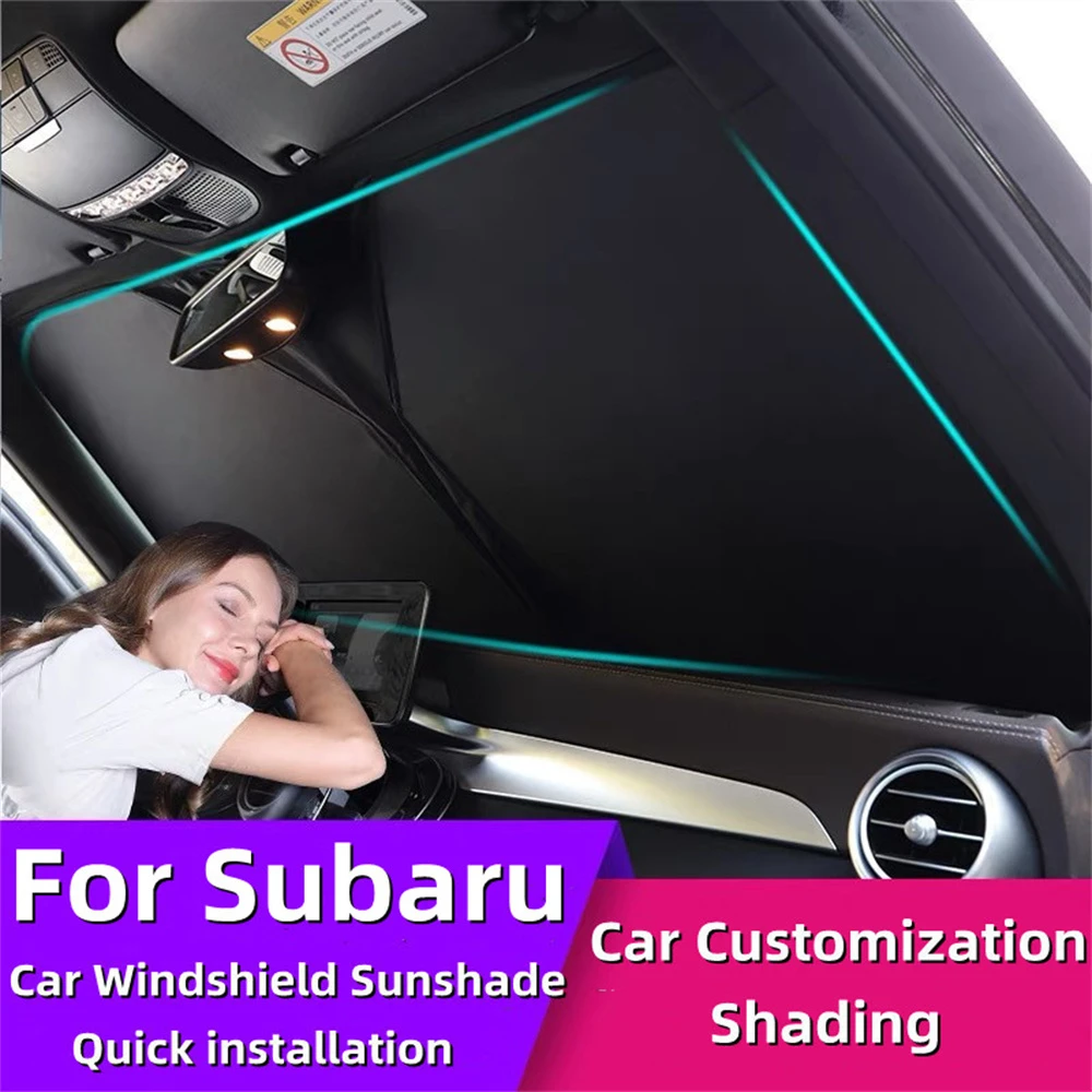 

Windshield SunShade For Subaru XV Outback Forester Levorg Crosstrek WRX Ascent 2008-2024 Front Window Visor Interior Protection