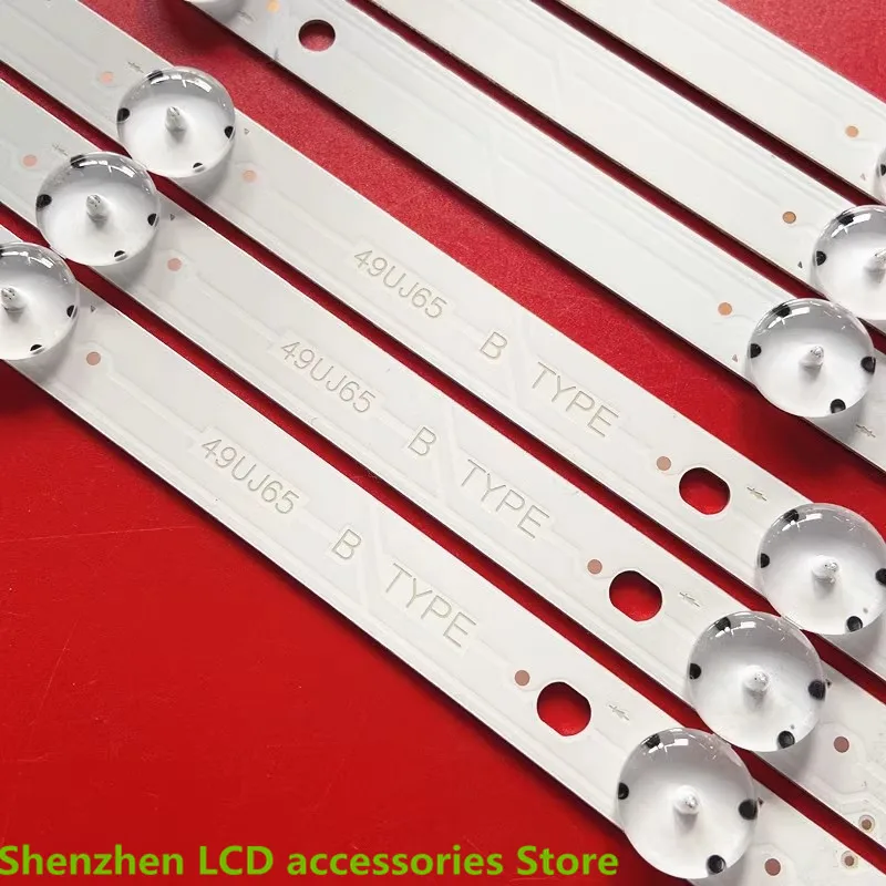 LED الخلفية قطاع ل LG 49UJ701V 49UJ630 49LJ614V 49UJ634V 49UJ670 49UJ651V 49UJ6 49UJ701V 49UJ670 49UJ651V 100% جديد A + B = 99 سنتيمتر