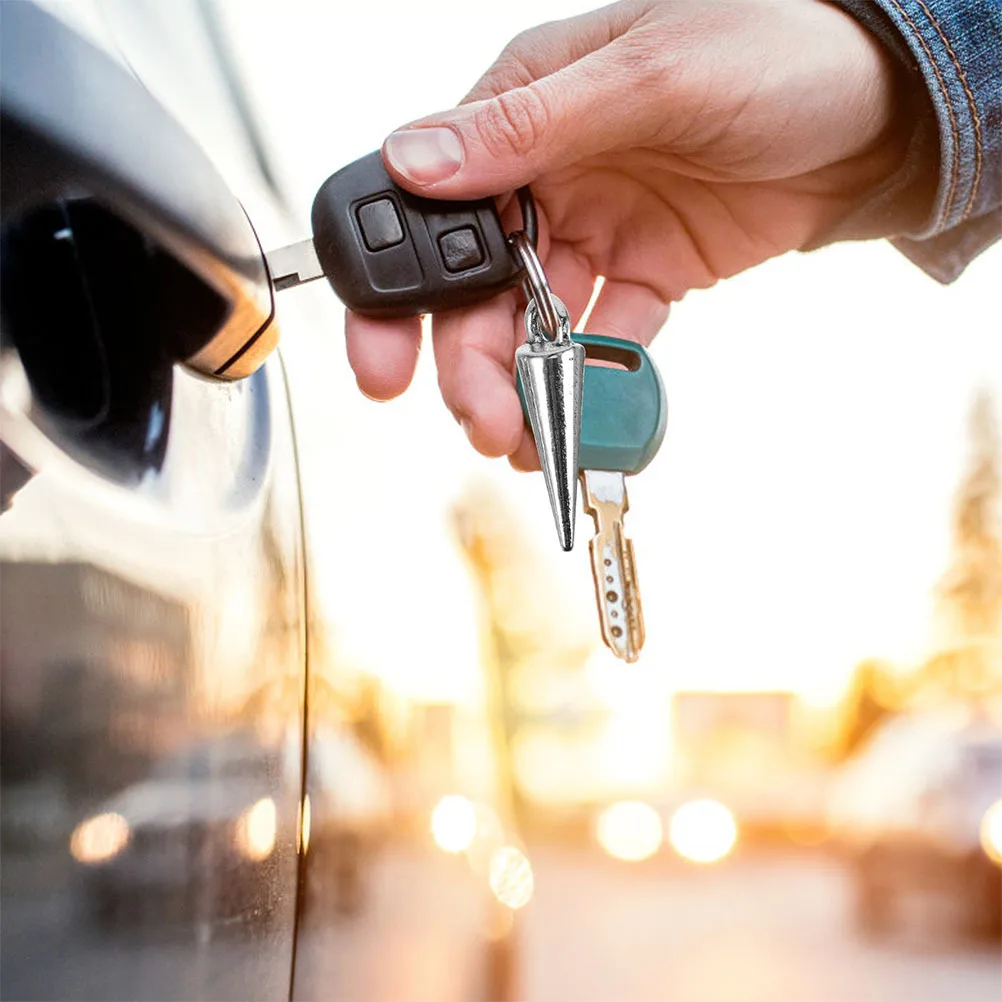 

30 Pcs Long Necklace Gothic Punk Beads Jewelry Making Spike Charm Silver Cone Earring Pendants