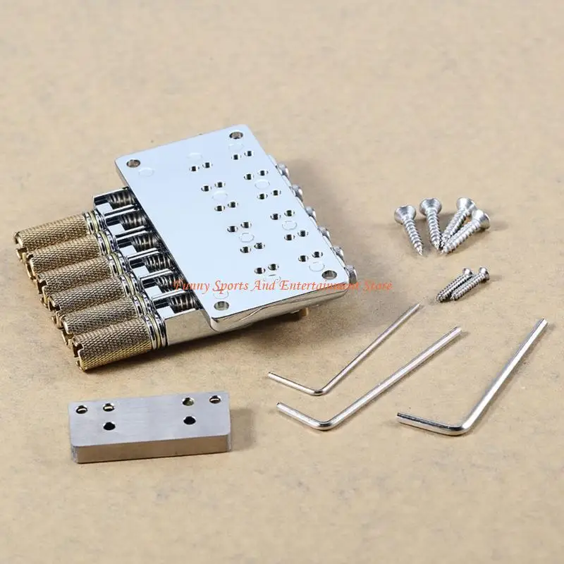 

C4DE профессиональная замена моста для электрогитары для 6-струнных моделей включает в себя фиксирующее оборудование для машин