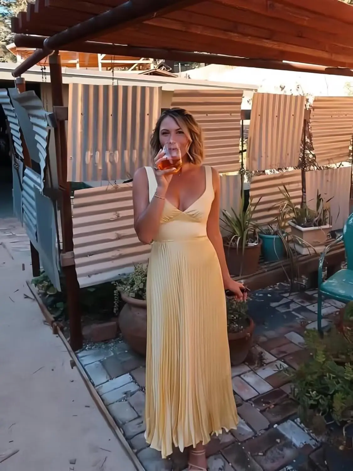 V -  Neck Ankle - Length Pleated Bridesmaid Dresses for Women Satin V Neck Long A Line Formal Gowns IMC093 Evening Dresses