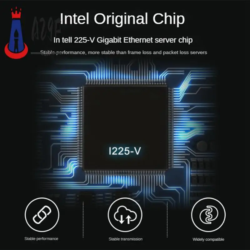 

A29F-PCI-E X1 Сетевой адаптер Ethernet 2,5G с одним портом питания Сетевой адаптер I225-1T 12,5 х 12 х 2,5 см
