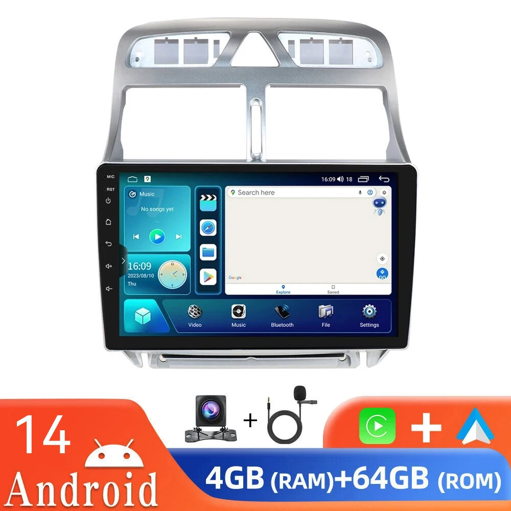 

Автомобильный радиоприемник на Android 14,0 для Peugeot 307, 307CC, 307SW, 2002, 2003-2013, 2Din, стерео, мультимедийный видеоплеер, Carplay, Автомобильный GPS, головное устройство