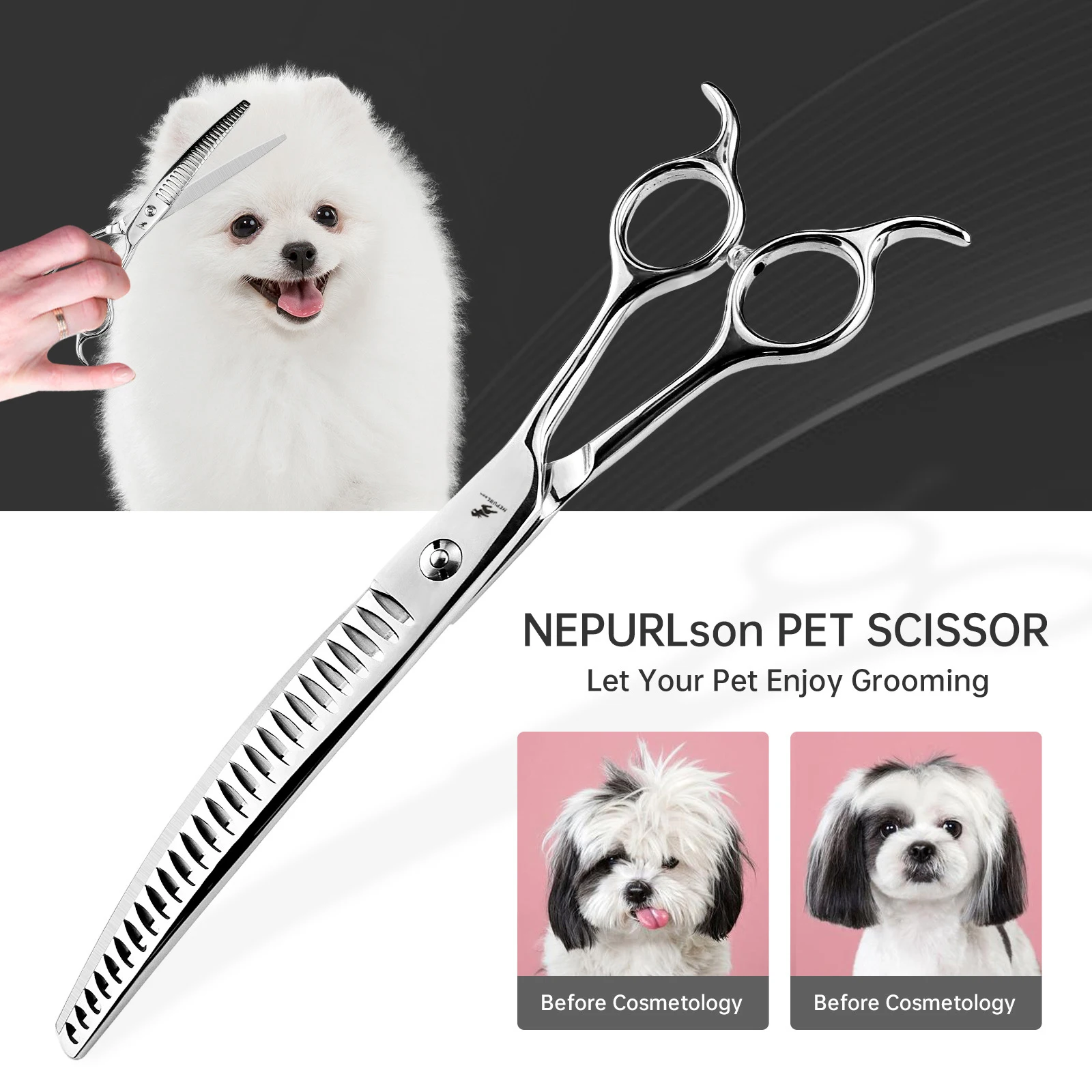 Dog Curved Thinning Scissors 8.0\