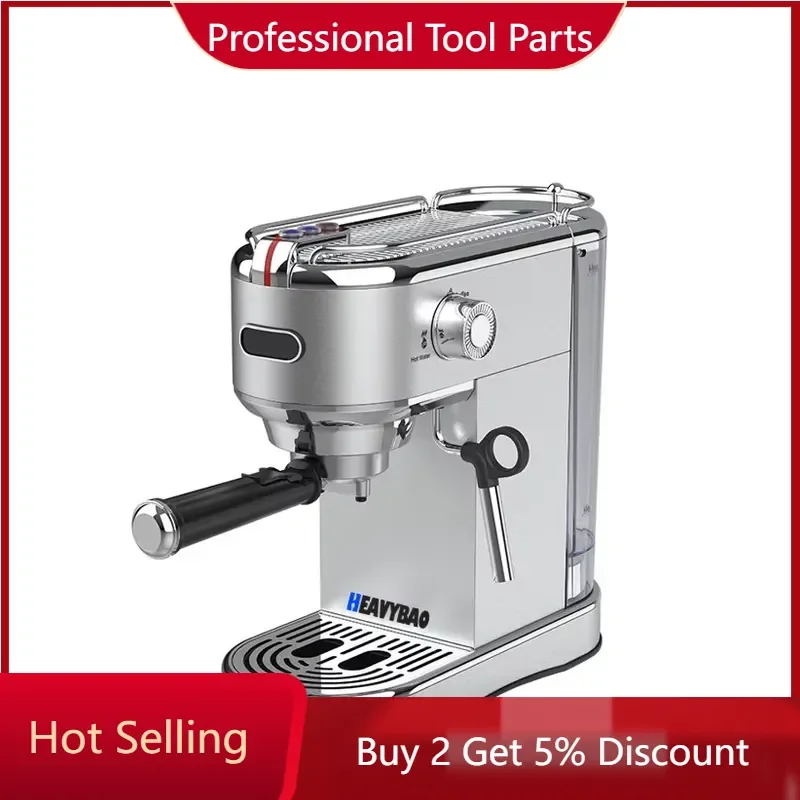Heavybao 1450W Commercial Stainless Steel Drip Type Coffee Maker Pump Included for Espresso Cappuccino Steam in Coffee Shops
