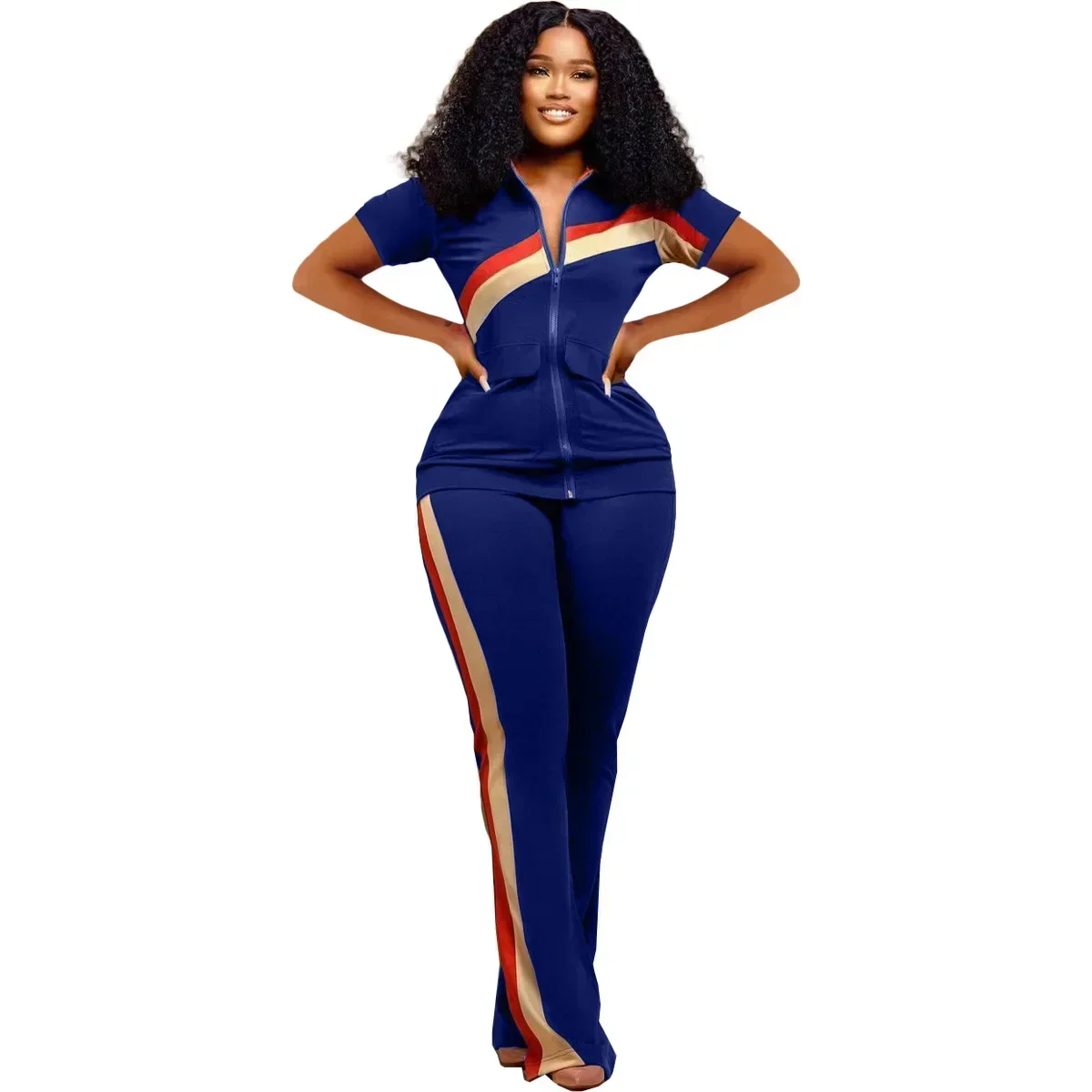 Conjunto de treino de duas peças para mulheres, jaqueta com zíper, tops, roupas de jogging vintage, streetwear Y2K, conjunto outono e inverno