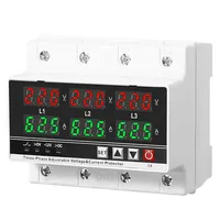 3 Three Phase Voltage Current Relay Protector 100A 63A 60A 220V 3P Over Under Voltage Relay Current Limiter Adjustable Protect