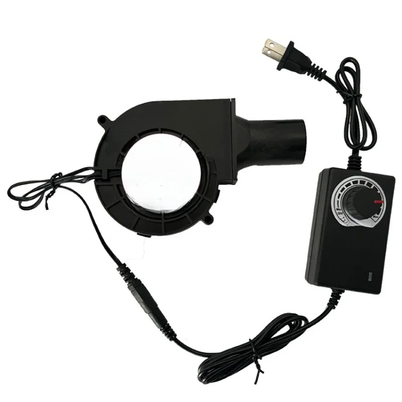 97Mm DC 12/24v High Speed Centrifugal Blower Fan with 220V AC Plug Speed Controller 97mm X 33mm Waste Oil Furnace Blower Fan