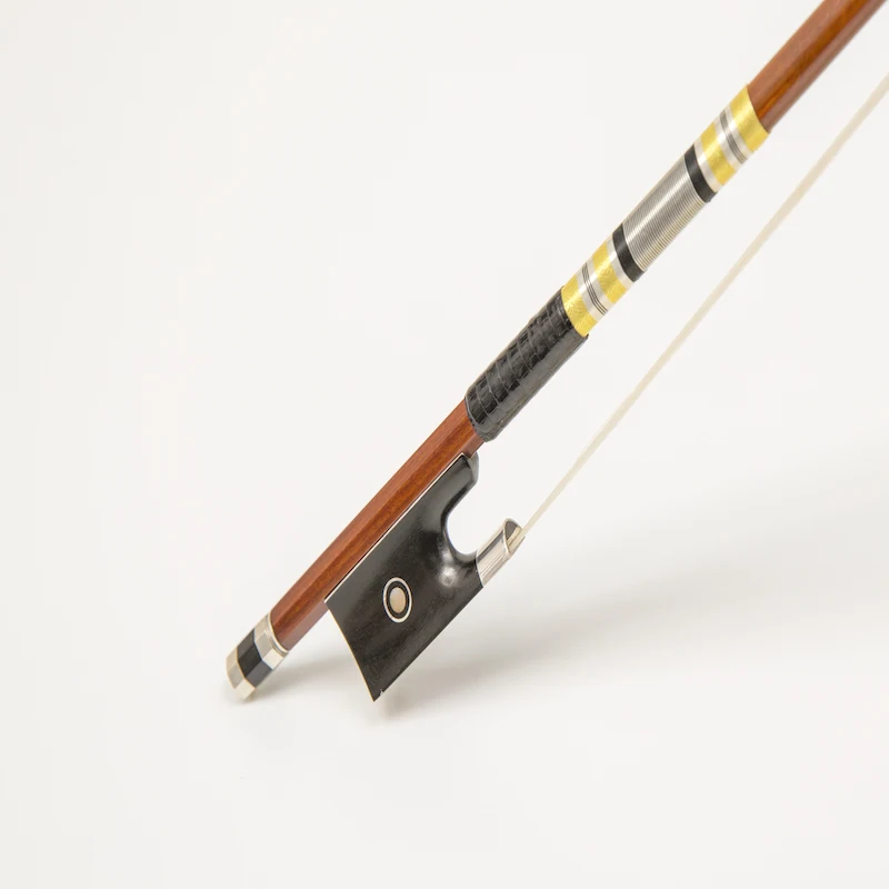 4/4Brazil Pernambuco Ebony Frog Playing Grade Violin Bow Natural High-Grade Horse Hair Violin Bow