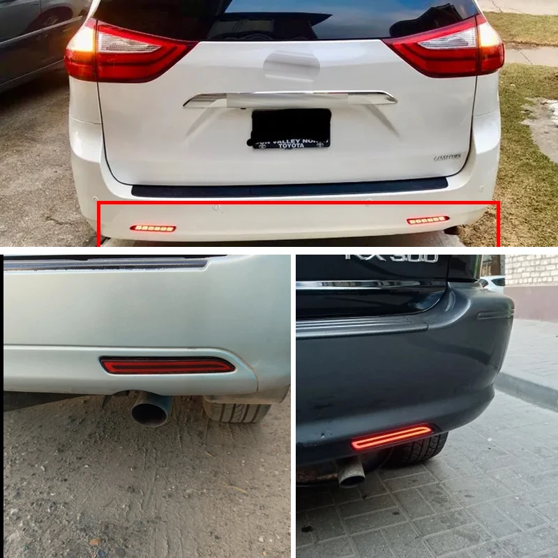 2 قطعة لتويوتا RAV4 كامري ماتريكس سيينا فينزا ريز أتمنى هارير Aygo ألارد الفرامل الخلفية الوفير عاكس غطاء المصباح لا لمبة #3