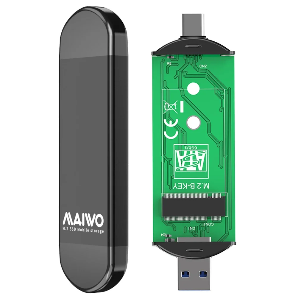 M.2 SATA Hard Drive Box USB Type C 2 In 1 Hdd Ngff Solid State Case B M Key Adapter 2230/2242/2260/2280 SSD Case HDD Enclosure