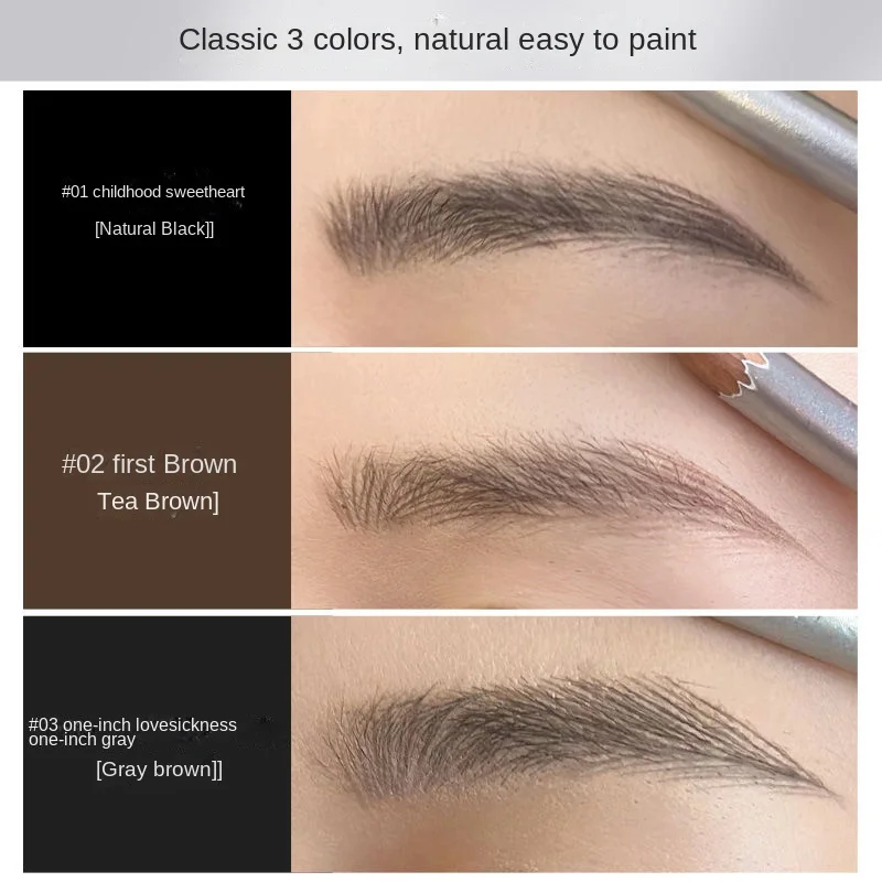 AKK Eyebrow Pen Professional Embroiderer Wild Eyebrow Pen Natural Anti Sweating Long Lasting Non Fading Non Smudging Eyebrow Pen