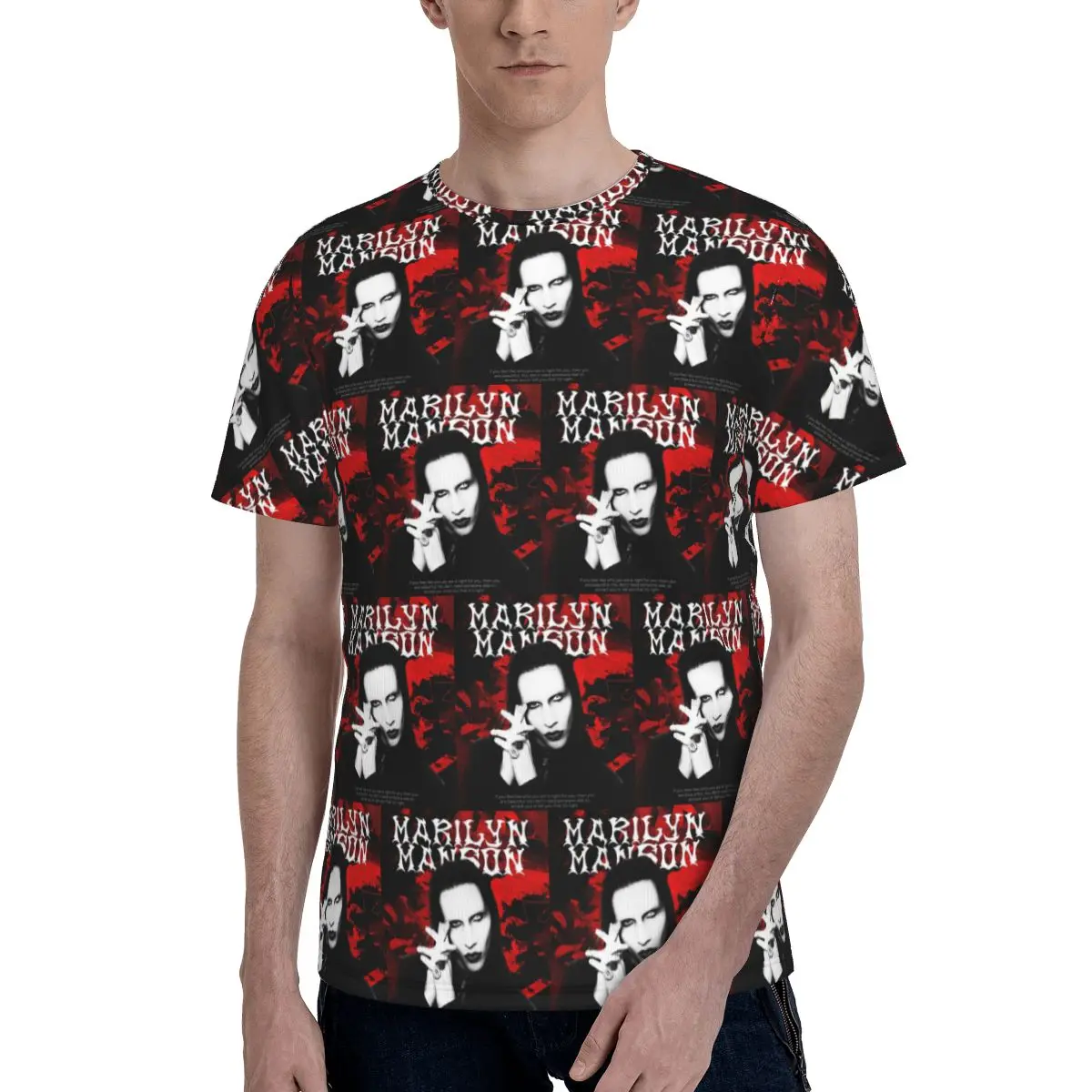 New Arrival Marilyn Manson The Golden Age Of Last Music T-Shirt for Men Cotton T Shirts Men's Tees Short Round Neck Clothes Tops
