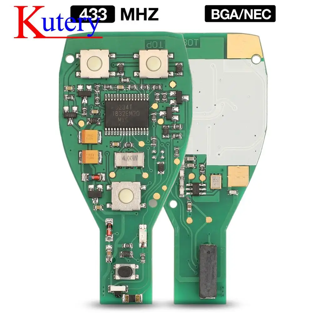 jingyuqin Remote Car Key Circuit Board 433 MHZ For Mercedes Benz NEC BGA A B C E S Class W203 W204 W205 W210 W211 W212 W221