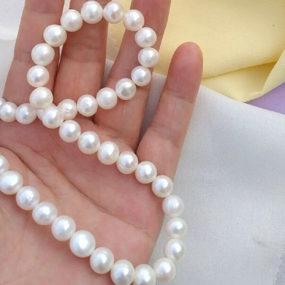

New AAA++8-9mm Natural South Sea White Pearl Necklace 14K Gold 16in18in 20in 22in 24in35 inch
