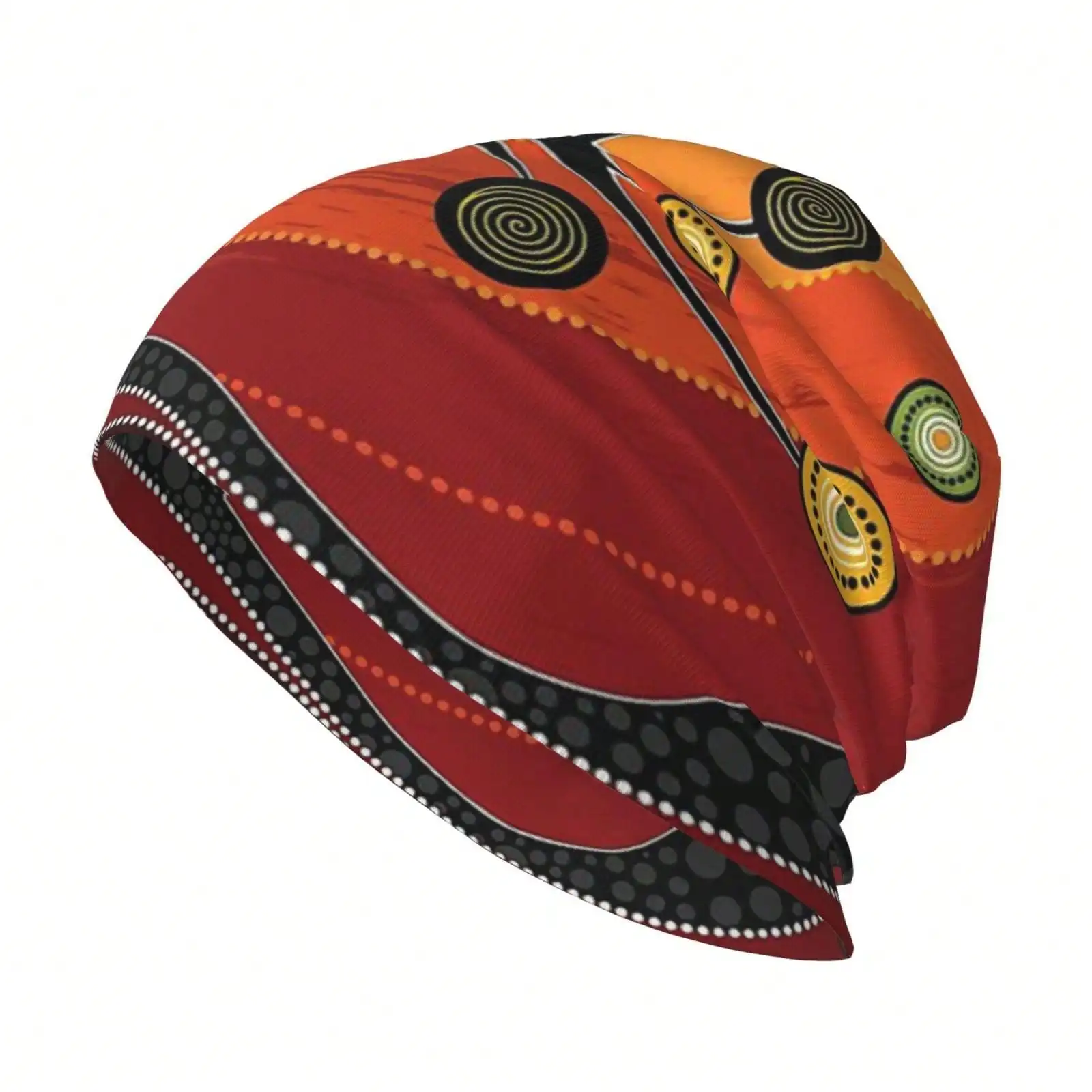 Australian Aboriginal Outdoor Hats Warm Orange Thin Hat Bonnet Hipster Skullies Beanies Caps Men Women\'s Earmuffs Boyfriend Gift