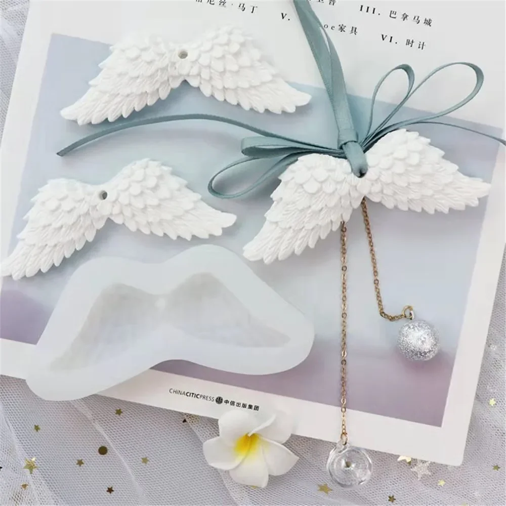 Angel Wing Silicone Mold Fashion Pendant Mold DIY Craft Cake Mold Baking Tools Cake Decorating Tools Candy Cupcake Cake Molds