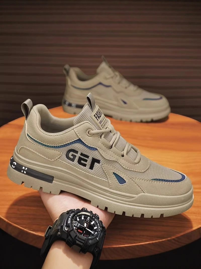 

Men's Work Shoes 2026 New Summer Low Cut Anti-slip Wear-resistant Sports Boots Mesh Casual Fashion Safety Shoes