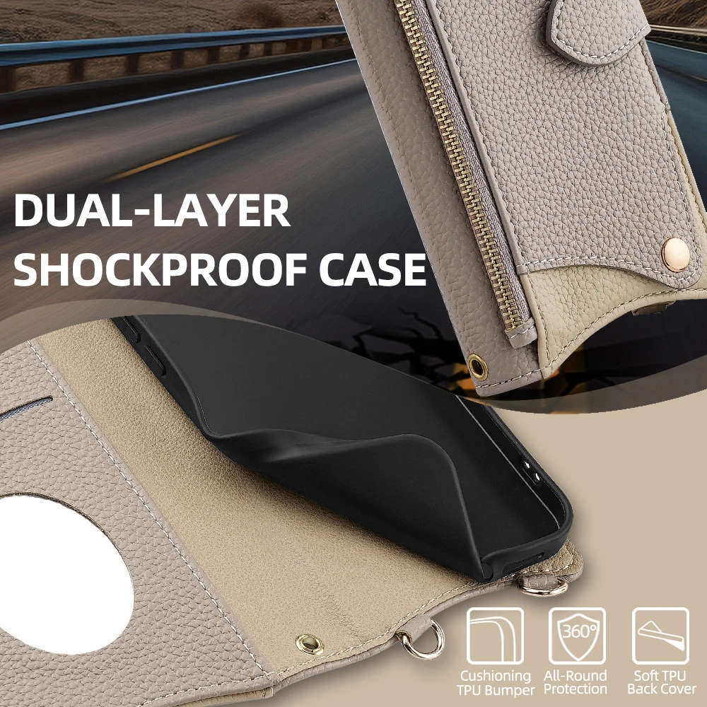 حافظة محفظة جلدية بسحاب بإبزيم مغناطيسي ، فتحات بطاقات ، غطاء مضاد للصدمات ، حافظة متقاطعة مع الجسم ، شرف ، أو ، أو برو ، أو هونور لايت ، الموضة #5