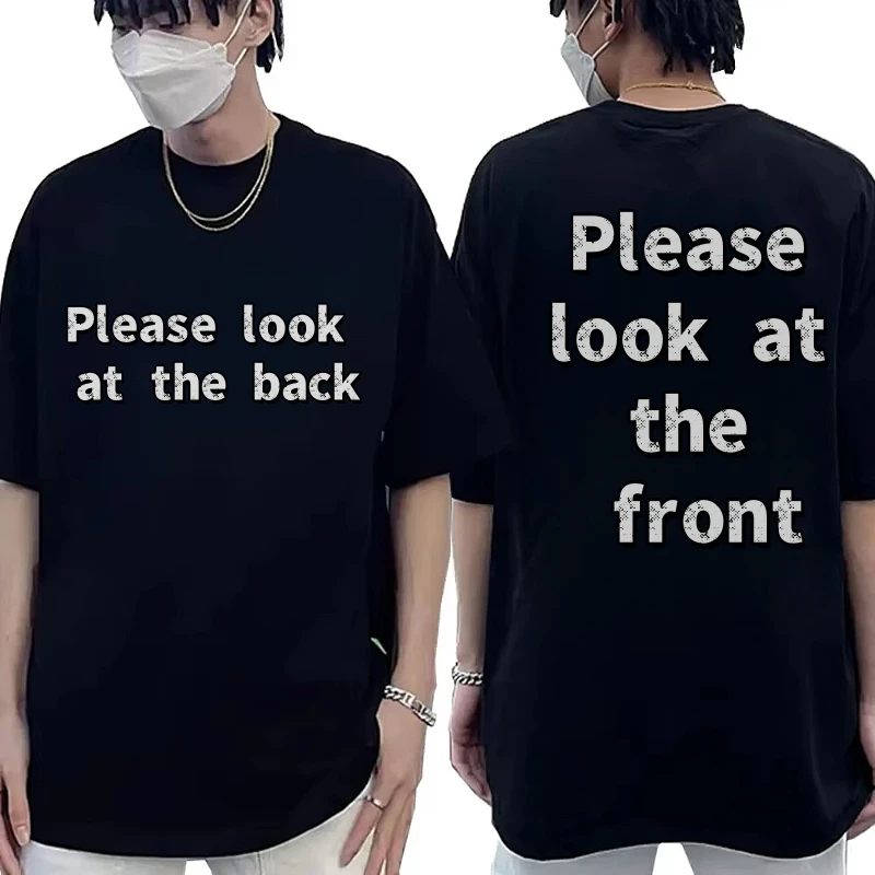 

Unisex Oversized Black Tee | Funny Front & Back Text Design | Casual Streetwear