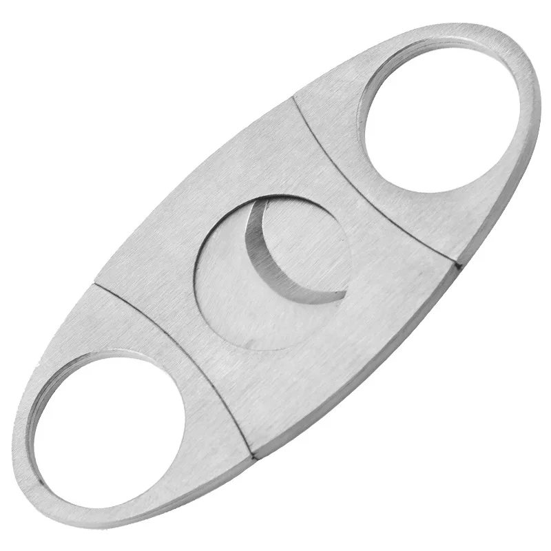 stainless steel cigar cutter Pocket Zigarren double blades smoking cutting accessories tool wholesale factory