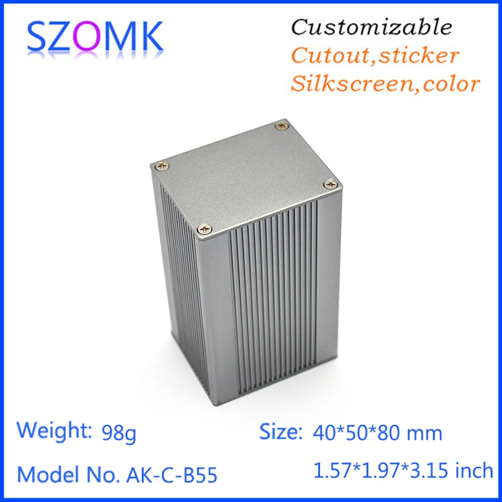 

10Pcs 40*50*80mm szomk electrical aluminum control box distribution enclosure aluminum profile box for electronic project case