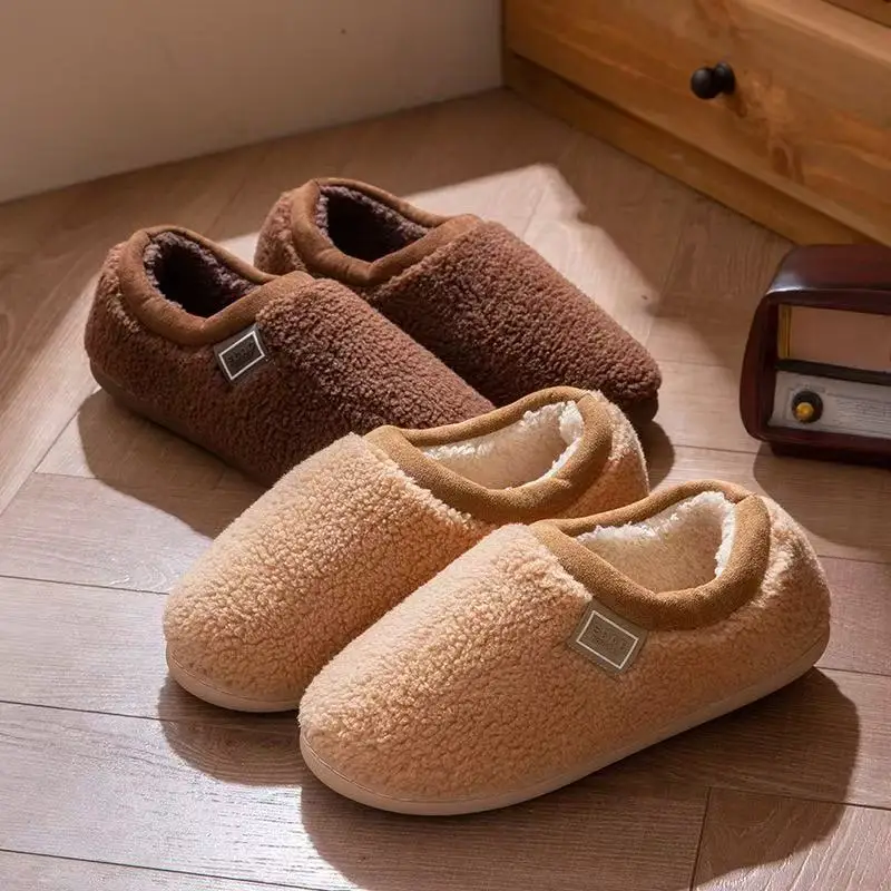 

Зимние тапочки унисекс, мужская обувь, лоферы, теплая домашняя обувь на меху, мужская повседневная легкая мягкая прогулочная обувь на плоской подошве, женская обувь