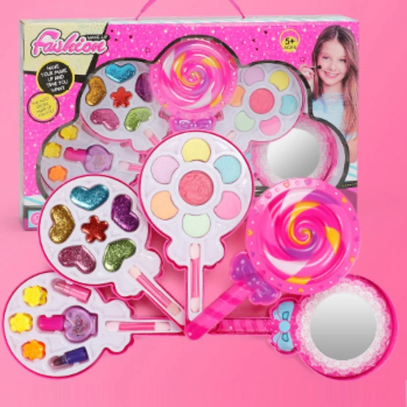 Set per il trucco delle ragazze giocattoli strumenti per il trucco di bellezza i bambini fingono di giocare a giocattoli giocattoli per smalto cosmetico Non tossico sicuro regali per bambina