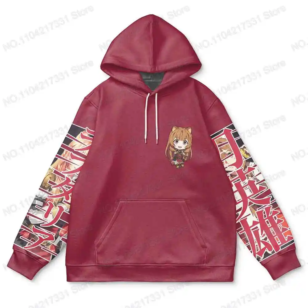 Tracksuit Rising of the Shield Hero Fashion Streetwear Y2K Harajuku Pop Anime Print Hoodie Men's Punk Casual Colorful Sweatshirt