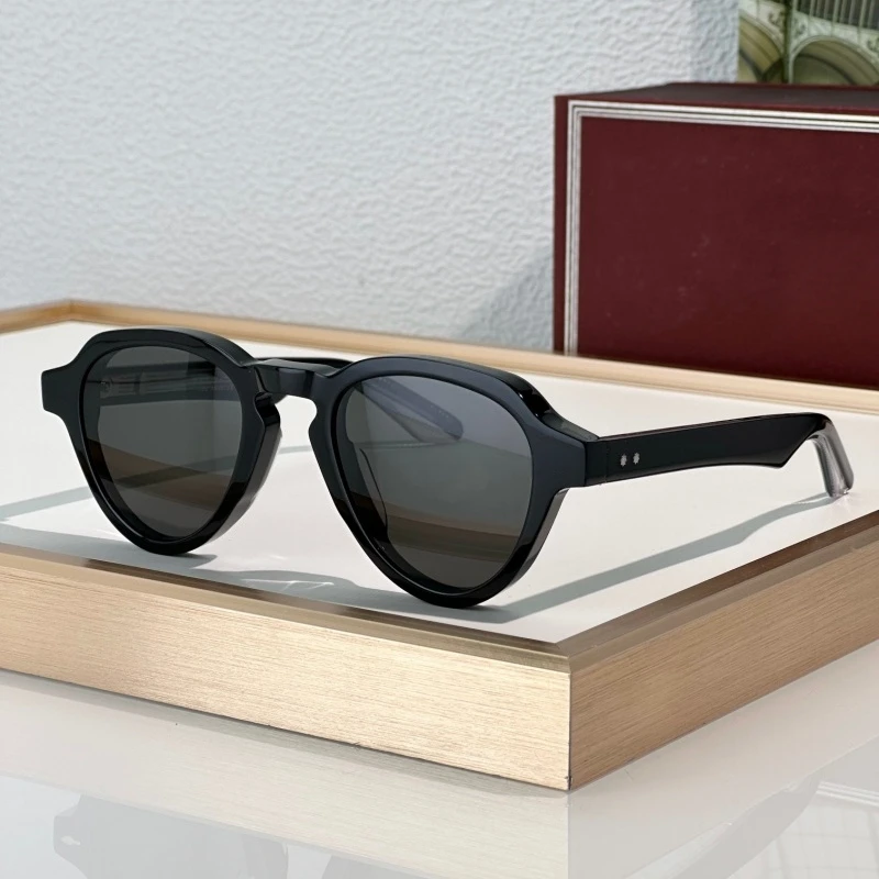 

Солнцезащитные очки HATFIELD для мужчин и женщин, 2026, толстая оправа из ацетата, винтажные, ретро, люксовые, для активного отдыха, модные, с футляром