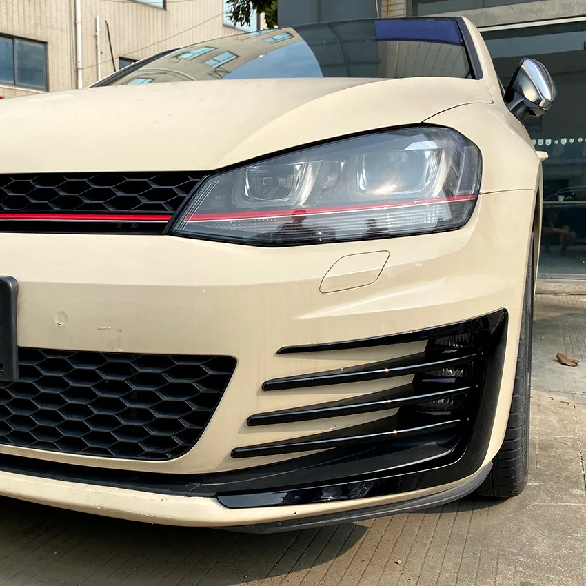 For Volkswagen Golf 7 MK7 GTI 2013 2014-2016 Front Bumper Splitter Fog Lamp Grill Spoiler Cover Air Vent Wind Knife Body Kits