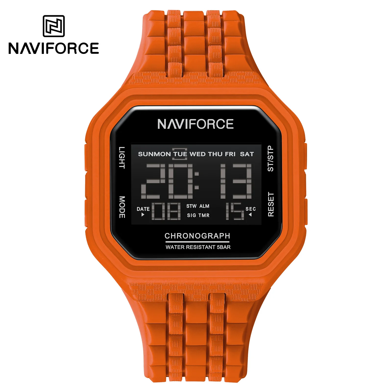 NAVIFORCE, nuevos relojes electrónicos Retro para hombre, pantalla luminosa, reloj cronometrado, reloj Simple resistente al agua, reloj de pulsera deportivo para niño