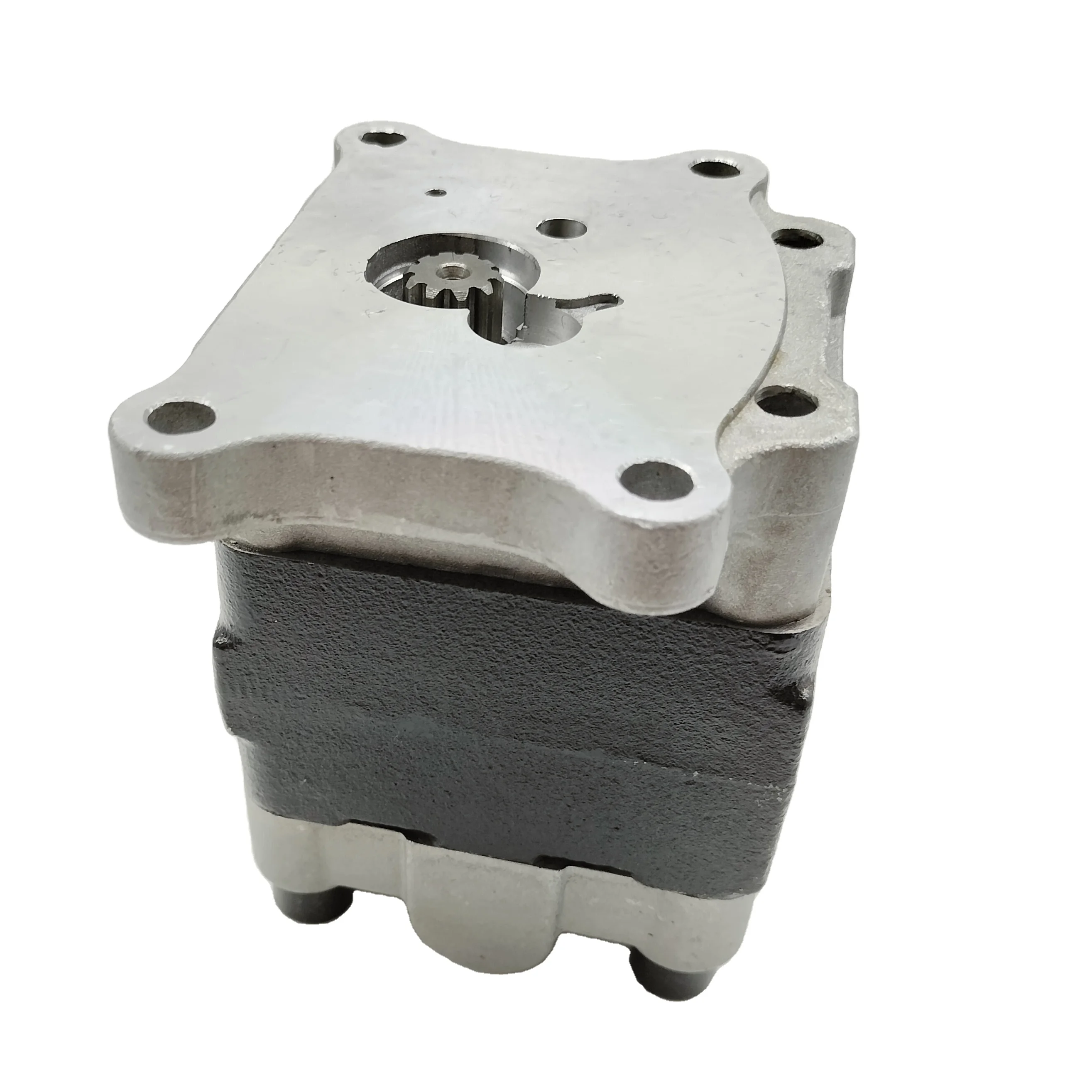 Crawler Excavator Hydraulic Parts Gear Pump Silver for PC55 PC50-7 PC56-7