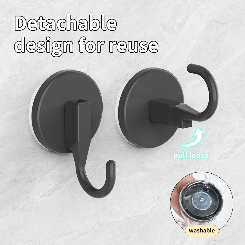 Ventouse de salle de bain, crochets sans couture, multifonctionnel, mural, sans poinçon, porte, rangement de salle de bain robuste