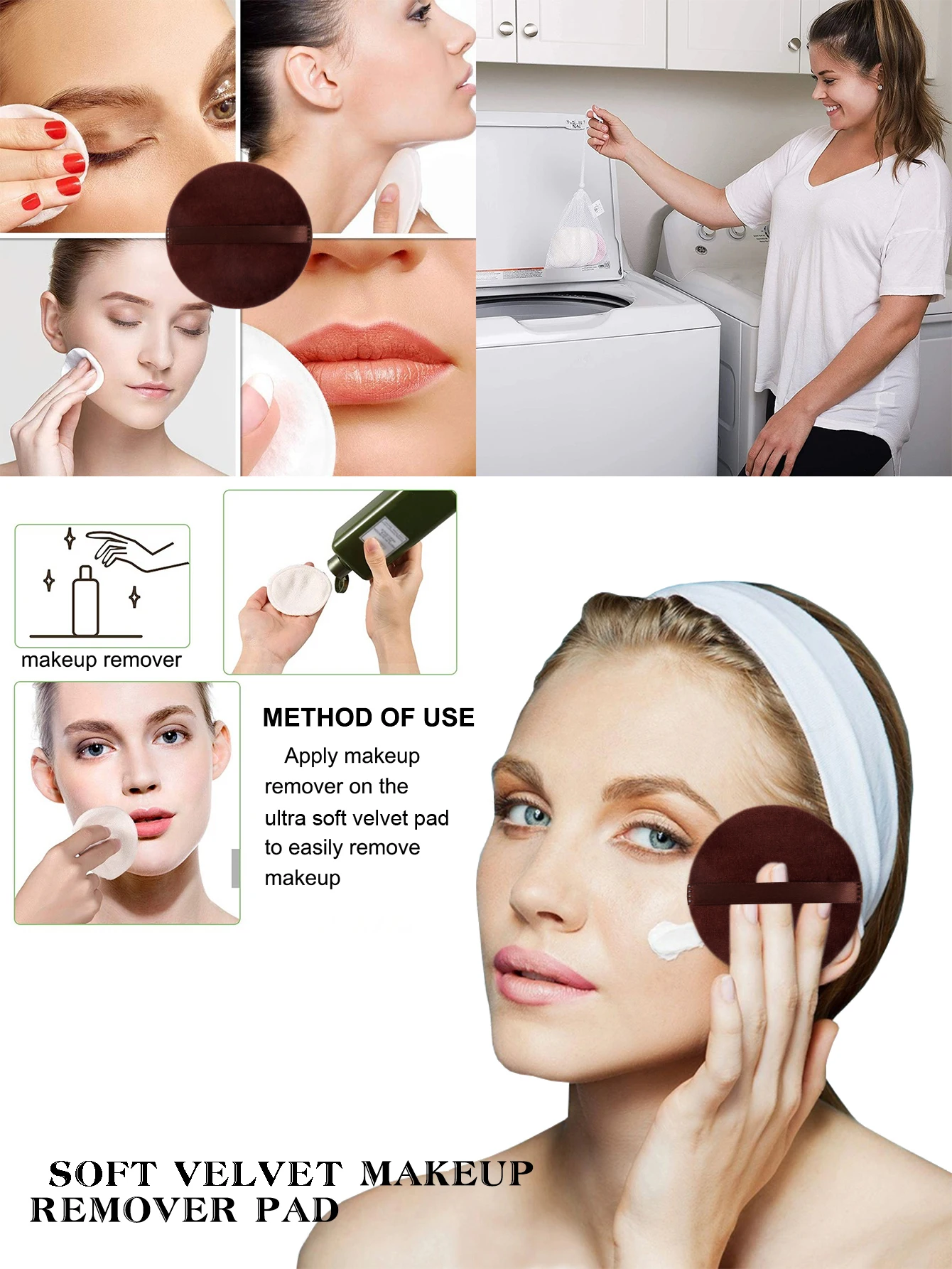 18件套 of Bandage Makeup Remover Pads Use Makeup Remover and Powder to Cover Blemishes. Mix Bb Cream, Liquid Foundation,