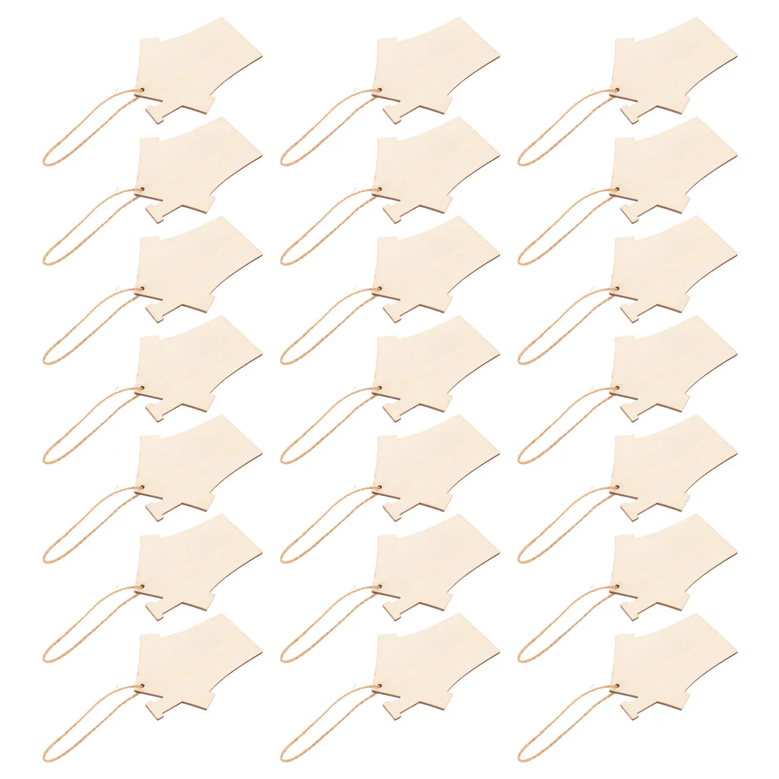 

50Pcs DIY Wooden Ornament Cutouts Unpainted Natural Wood Pieces for Handmade Crafts Wedding Decoration Birthday Party