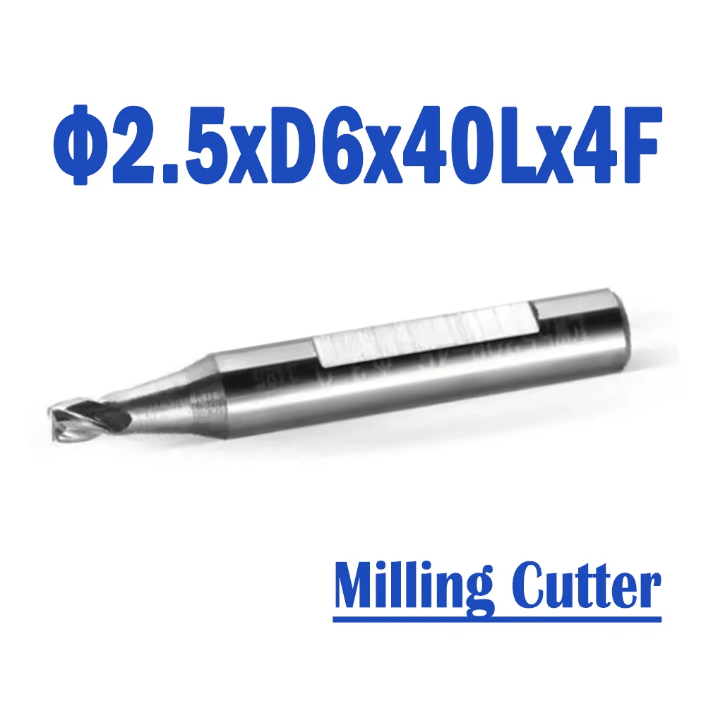 

2 Pcs/lot Φ2.5xD6x40Lx4F Raize 60 Series Pro Carbide Milling Cutter Accessories For 363/333L/339/369/368A&B/383AC/388AC/398AC