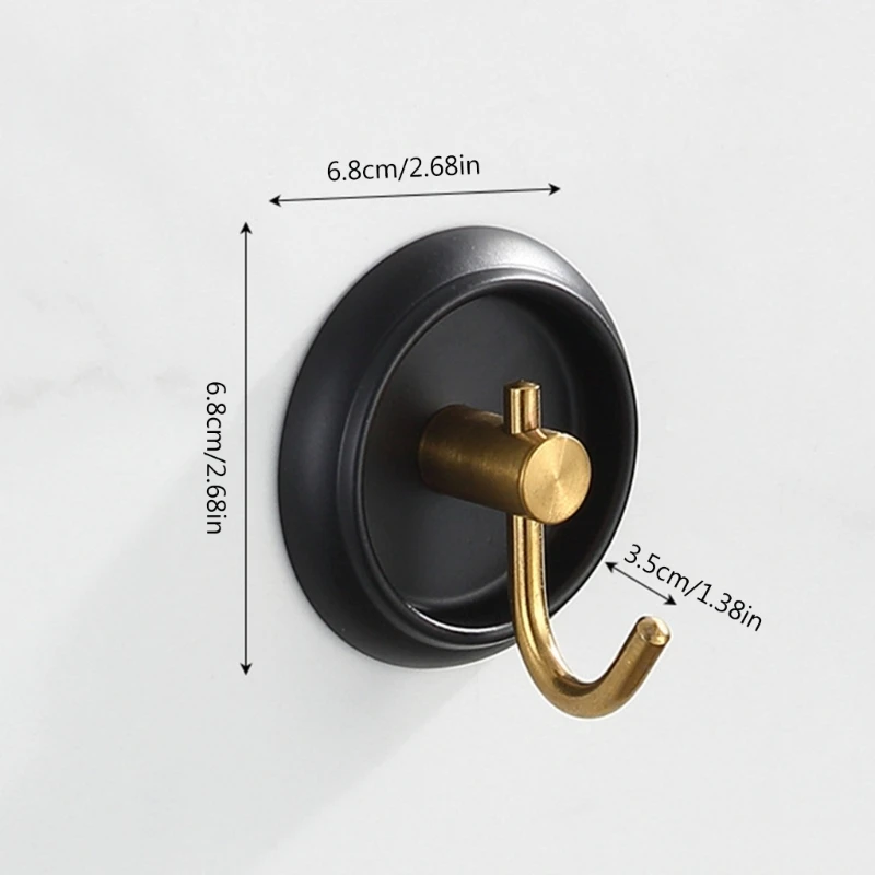 Rvs Haak Luxe Punch-Gratis Kleverige Haak Badkamer Wc Over Deur Muur Robe Hanger Muur Haak Kapstok