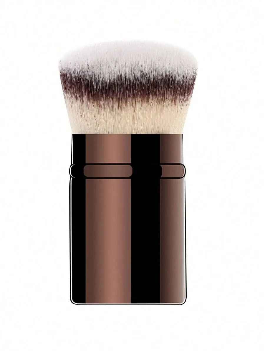 1 Stück professioneller einziehbarer Make-up-Pinsel für das Gesicht, Rougepinsel, Foundation-Pinsel, loser Puderpinsel, synthetisches Haar, ultraweiche Doundat – Detail 4