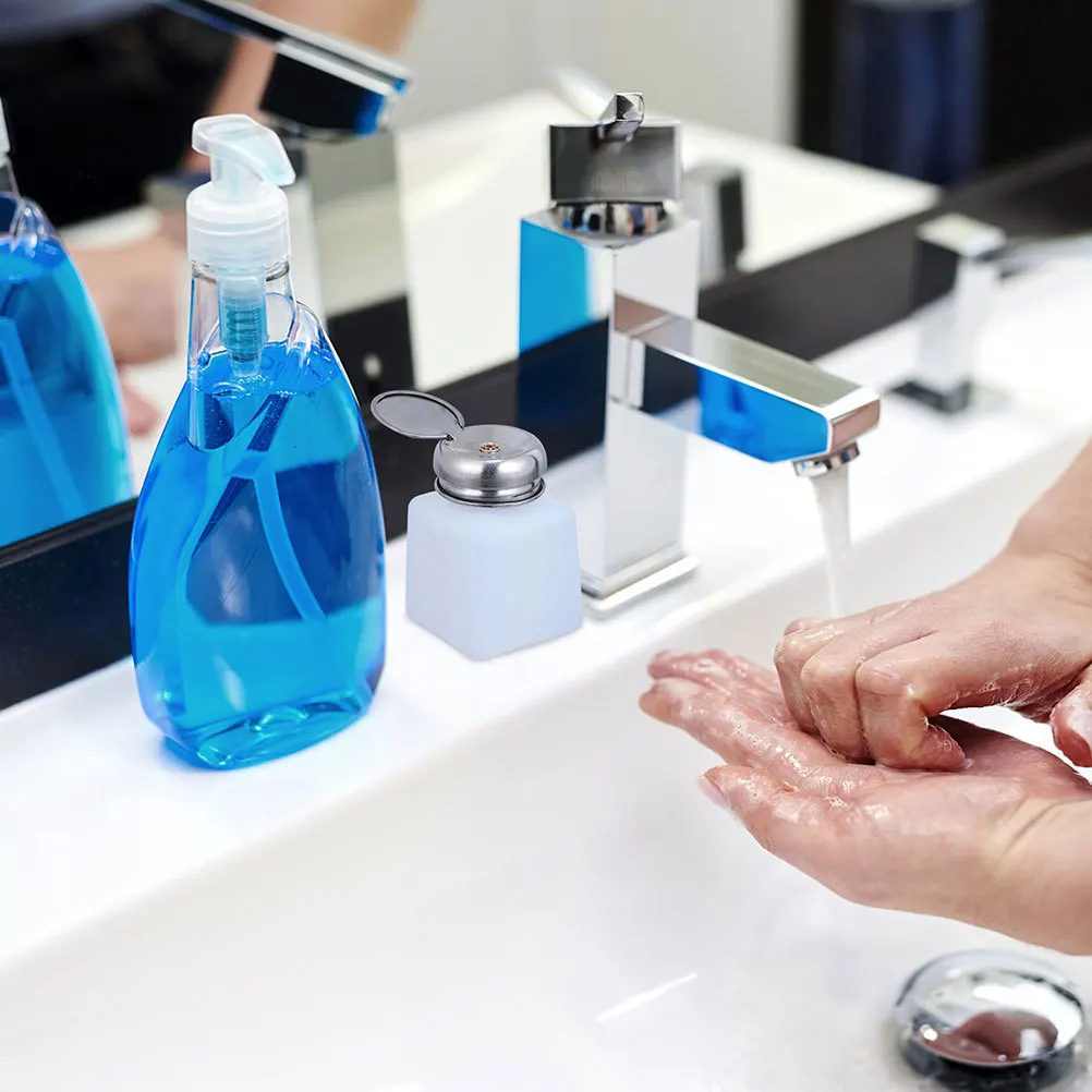 

3Pcs Push Type Alcohol Bottles Refillable Anti-Static Liquid Storage Container for Laboratory Industrial Use Storage Bottles