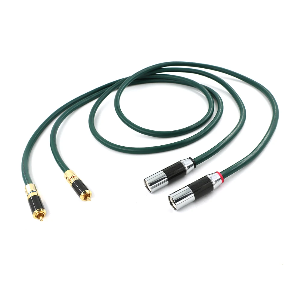 

Hifi FA-220 Pure Occ XLR Plug To RCA Plug Cable High End 2rca To Hifi 2xlr Cable Carbon Fiber Pure Copper Gold-plated Connector