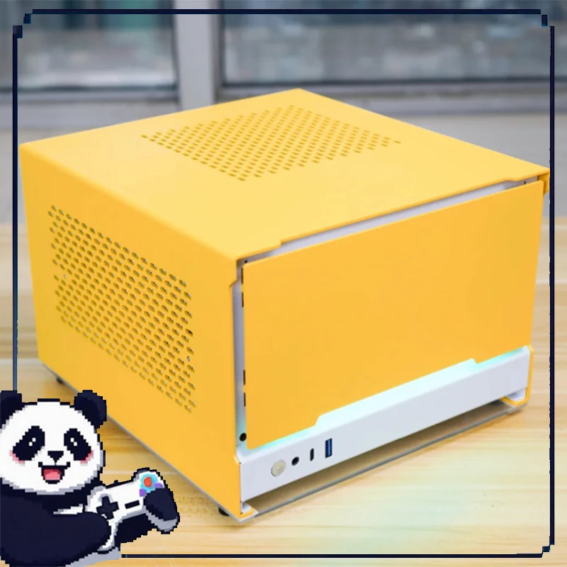 미니 게이밍 컴퓨터 호스트 ITX 휴대용 호스트 DDR4 RX6500 SFX 전원 공급 장치 멋진 외관 고성능 게이밍 오피스 데스크탑 호스트