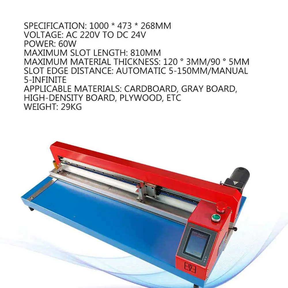 Slotting Machine Length 810mm Gray Board Cardboard Auto Slotting Proofing Machine V-groove Cutting Grooving Machine