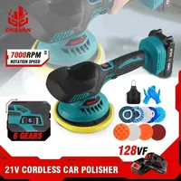 ONEVAN Cordless 21V Car Polisher Electric Polisher Automobile Car Polishing Sealing Glaze Machine For Makita 18v Battery