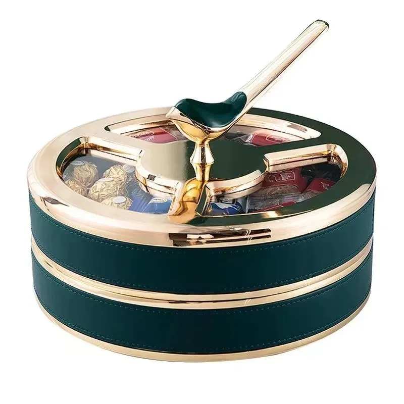 تخزين الفواكه المجففة طاولة القهوة لغرفة المعيشة حلوى الجوز الخفيفة الفاكهة المجففة الفاخرة مع غطاء صندوق الوجبات الخفيفة المنزلية البطيخ #5